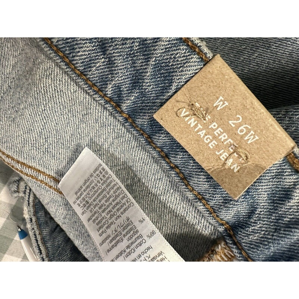 NWT Madewell Womens The Perfect Plus Vintage Jeans 26W Denim Magic Mom Jeans - Picture 16 of 16